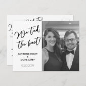 Wir tippten das Foto der Knot Modern Wedding Annou Postkarte (Vorne/Hinten)
