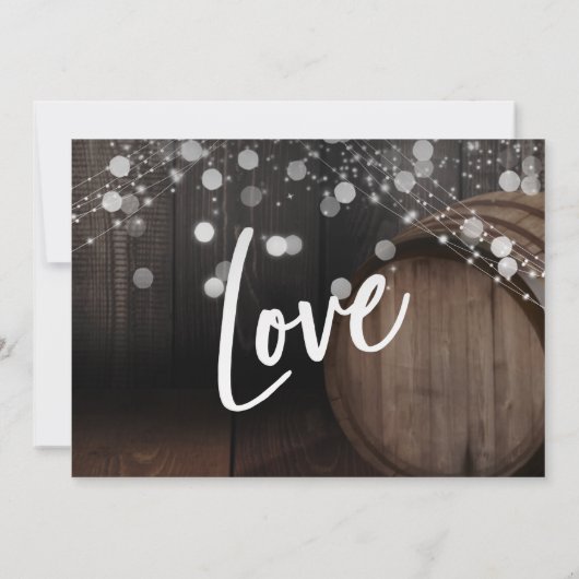 Wir tippten das Knoblauchfass und die Lichter Einladung (Rückseite)