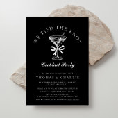 Wir tippten das Knot Cocktail Party Black Wedding Einladung