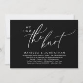 Wir tippten das knot-romantische Hochzeitsessen Einladung (Vorderseite)