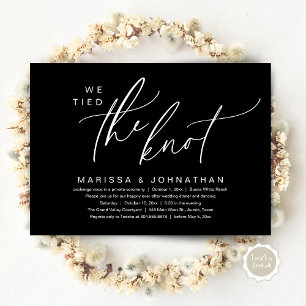 Wir tippten das knot-romantische Hochzeitsessen Einladung