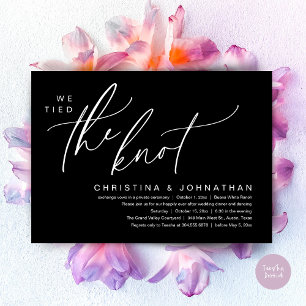 Wir tippten das knot-romantische Hochzeitsessen Einladung