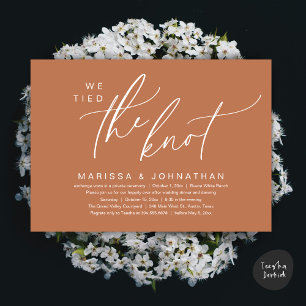 Wir tippten das knot-romantische Hochzeitsessen Einladung