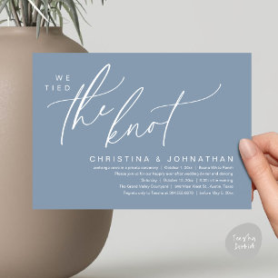 Wir tippten das knot-romantische Hochzeitsessen Einladung