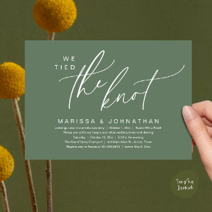 Wir tippten das knot-romantische Hochzeitsessen Einladung