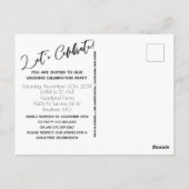 Wir tippten das Knot Script Hochzeitsankündigung F Postkarte (Rückseite)