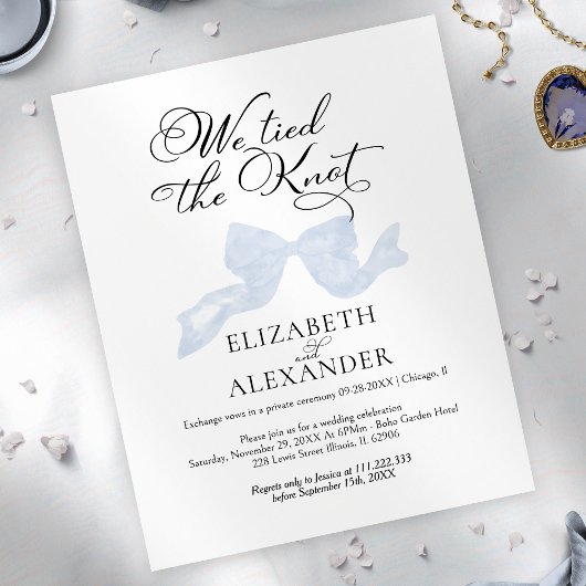 Wir tippten den Knoten | Blue Bow Wedding Elopemen