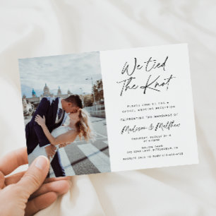 Wir tippten den Knoten Elopement / Hochzeitsempfan Einladung