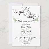 Wir tippten die Einladung zur Hochzeitsempfehlung (Vorderseite)