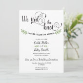 Wir tippten die Einladung zur Hochzeitsempfehlung (Stehend Vorderseite)