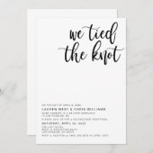 Wir tippten die Einladung zur Hochzeitsempfehlung (Vorne/Hinten)