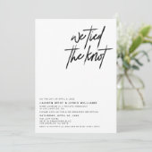 Wir tippten die Einladung zur Hochzeitsempfehlung (Stehend Vorderseite)