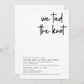 Wir tippten die Einladung zur Hochzeitsempfehlung (Vorne/Hinten)