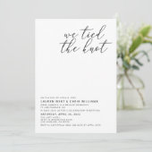 Wir tippten die Einladung zur Hochzeitsempfehlung (Stehend Vorderseite)