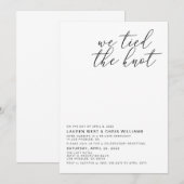 Wir tippten die Einladung zur Hochzeitsempfehlung (Vorne/Hinten)