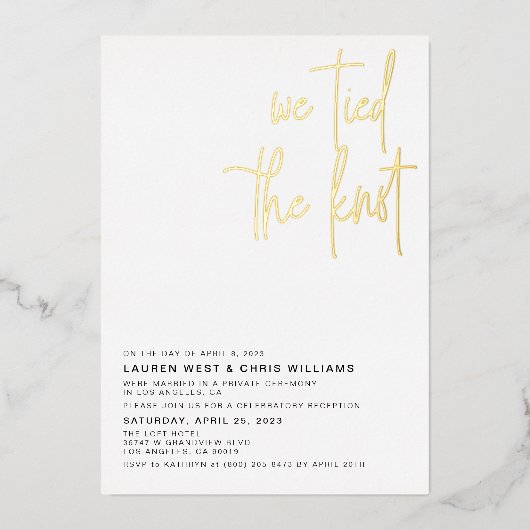 Wir tippten die Einladung zur Hochzeitsfeige (Vorderseite)