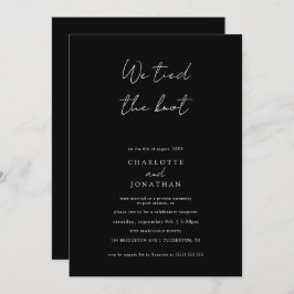 Wir tippten die handgeschriebene Elopement-Hochzei Einladung