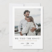 Wir tippten die Hochzeit des Knot-Modernen Fotos Ankündigung (Vorderseite)