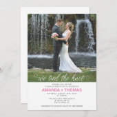 Wir tippten die Hochzeitsempfehlung des Knotens Einladung (Vorne/Hinten)