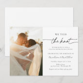 Wir tippten die Hochzeitsempfehlung mit dem Knoten Einladung (Vorne/Hinten)