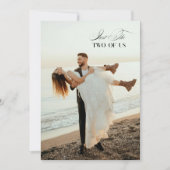 Wir tippten die Knochenkalligraphie 5 Fotos Hochze Ankündigung (Vorderseite)