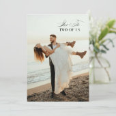 Wir tippten die Knochenkalligraphie 5 Fotos Hochze Ankündigung (Stehend Vorderseite)