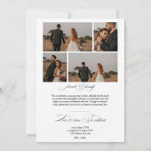 Wir tippten die Knochenkalligraphie 5 Fotos Hochze Ankündigung (Rückseite)