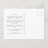 Wir tippten die Knot Elopement Ankündigung Postkar (Rückseite)