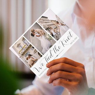 Wir tippten die Knot Elopement-Postkarte Postkarte