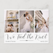 Wir tippten die Knot Elopement-Postkarte Postkarte (Vorderseite)