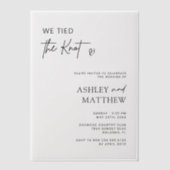 Wir tippten die Knot Modern Script Hochzeit Pergament Einladungen (Vorderseite)