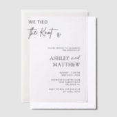 Wir tippten die Knot Modern Script Hochzeit Pergament Einladungen (Versetzt)