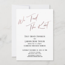 Wir tippten die Knot Rose Gold Elegante Typografie