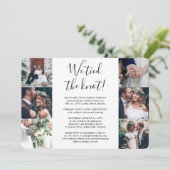 Wir tippten die Knot Wedding Reception 7 FotoColla Einladung (Stehend Vorderseite)