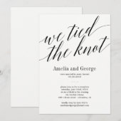 Wir tippten die Knot Wedding Rezeption Modernes Sk Einladung (Vorne/Hinten)