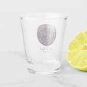 Wir tippten die Knoten Hochzeit Schnapsglas (Rückseite)