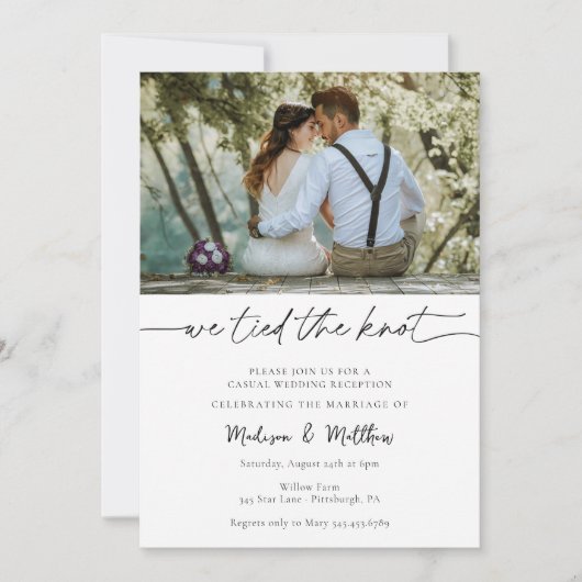 Wir tippten die nicht-Hochzeitsempfehlung nur Einl Einladung (Vorderseite)