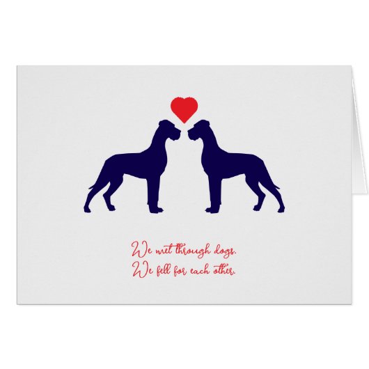 Wir trafen uns durch Hunde – Great Dane Save the D (Vorderseite (Horizontal))