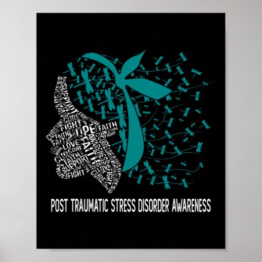 Wir tragen Aquamarin für posttraumatisches Stressl Poster (Vorne)