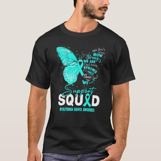 Wir tragen Aquamarine Schmetterlingsunterstützung  T-Shirt (Vorderseite)