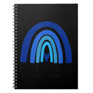 Wir tragen Blau für Autismus Bewusstsein, akzeptie Notizblock