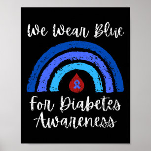 Wir tragen Blau für den Typ-Eins-Diabetes-Aufkläru Poster
