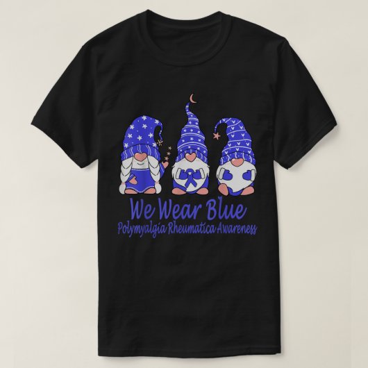 Wir tragen Blau für Polymyalgie Rheumatica Bewusst T-Shirt (Design vorne)
