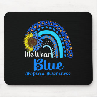Wir tragen Blaue Alopecia Awareness Rainbow Mousepad