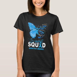 Wir tragen blauen Schmetterling zur Unterstützung T-Shirt