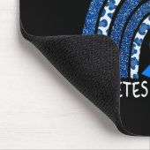 Wir tragen Blauer für Diabetes-Bewusstsein Leopard Mousepad (Ecke)