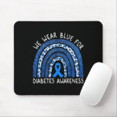 Wir tragen Blauer für Diabetes-Bewusstsein Leopard Mousepad (Mit Mouse)