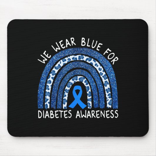 Wir tragen Blauer für Diabetes-Bewusstsein Leopard Mousepad (Vorne)