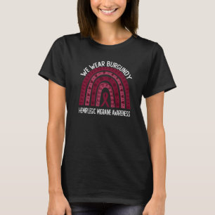 Wir tragen Burgund für das miplegische Migrationse T-Shirt