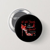 Wir tragen Burgundy Butterflies Brain Aneurysm Awa Button (Vorne & Hinten)